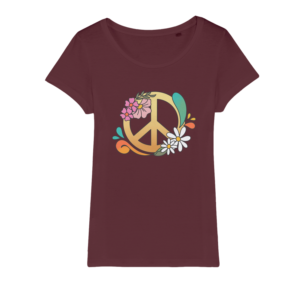 Boho Peace Organic Jersey Womens T-Shirt