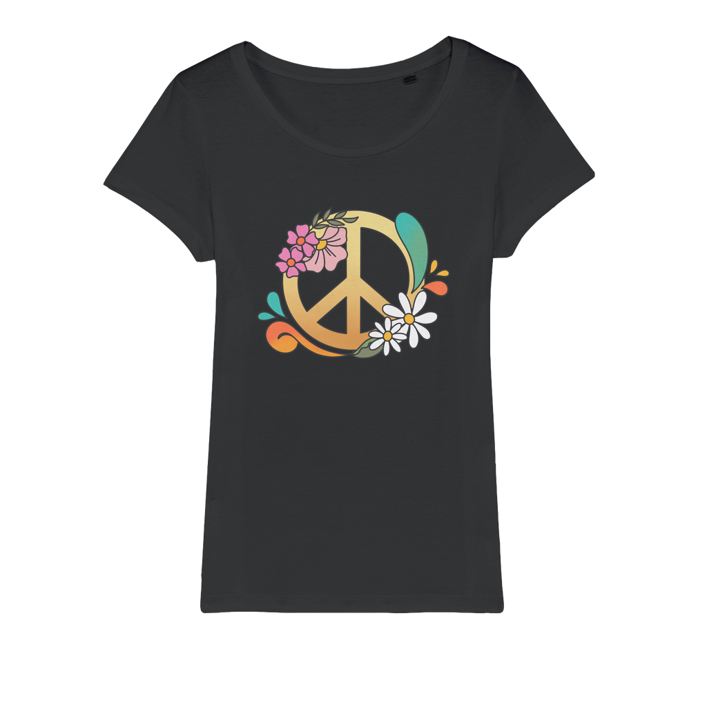 Boho Peace Organic Jersey Womens T-Shirt