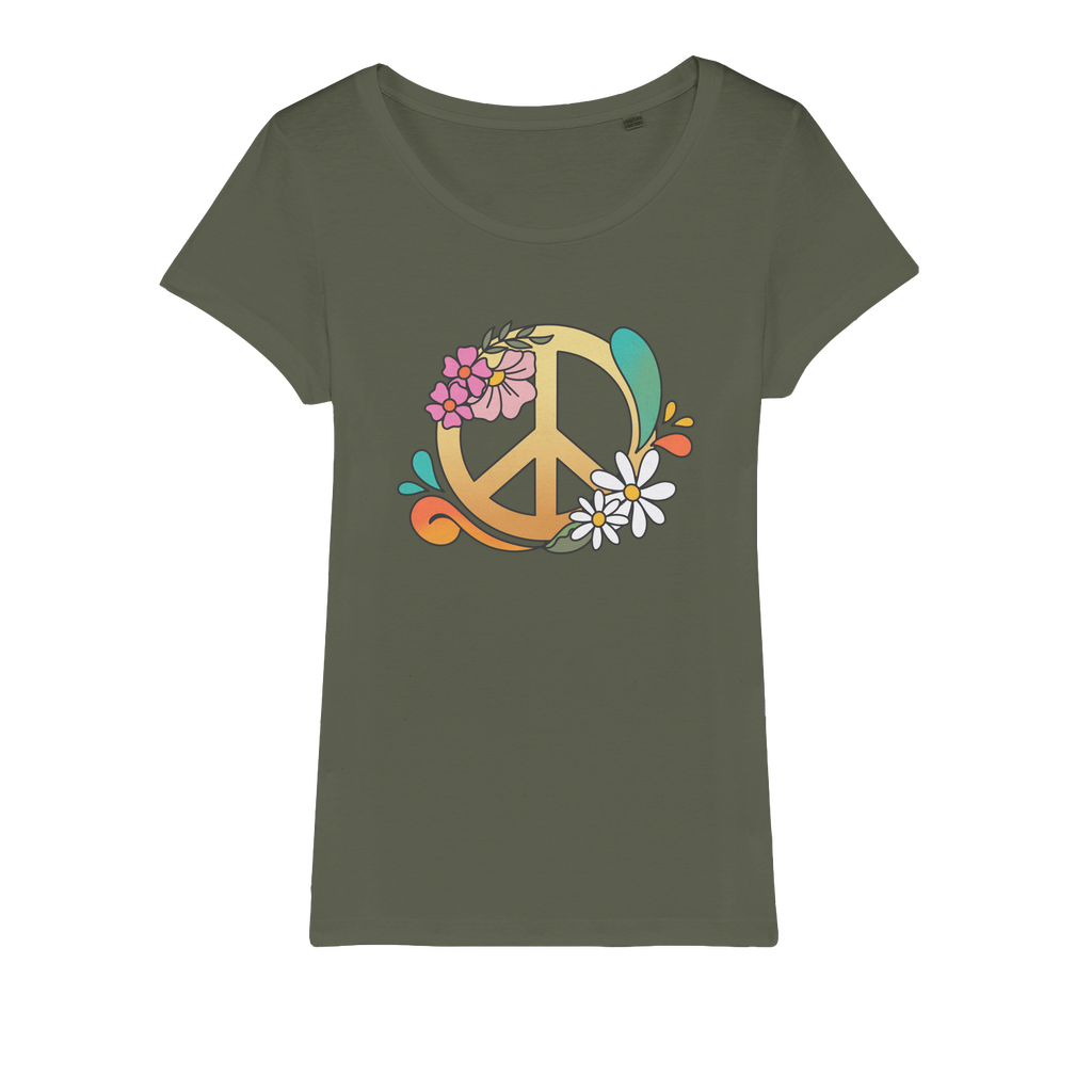 Boho Peace Organic Jersey Womens T-Shirt
