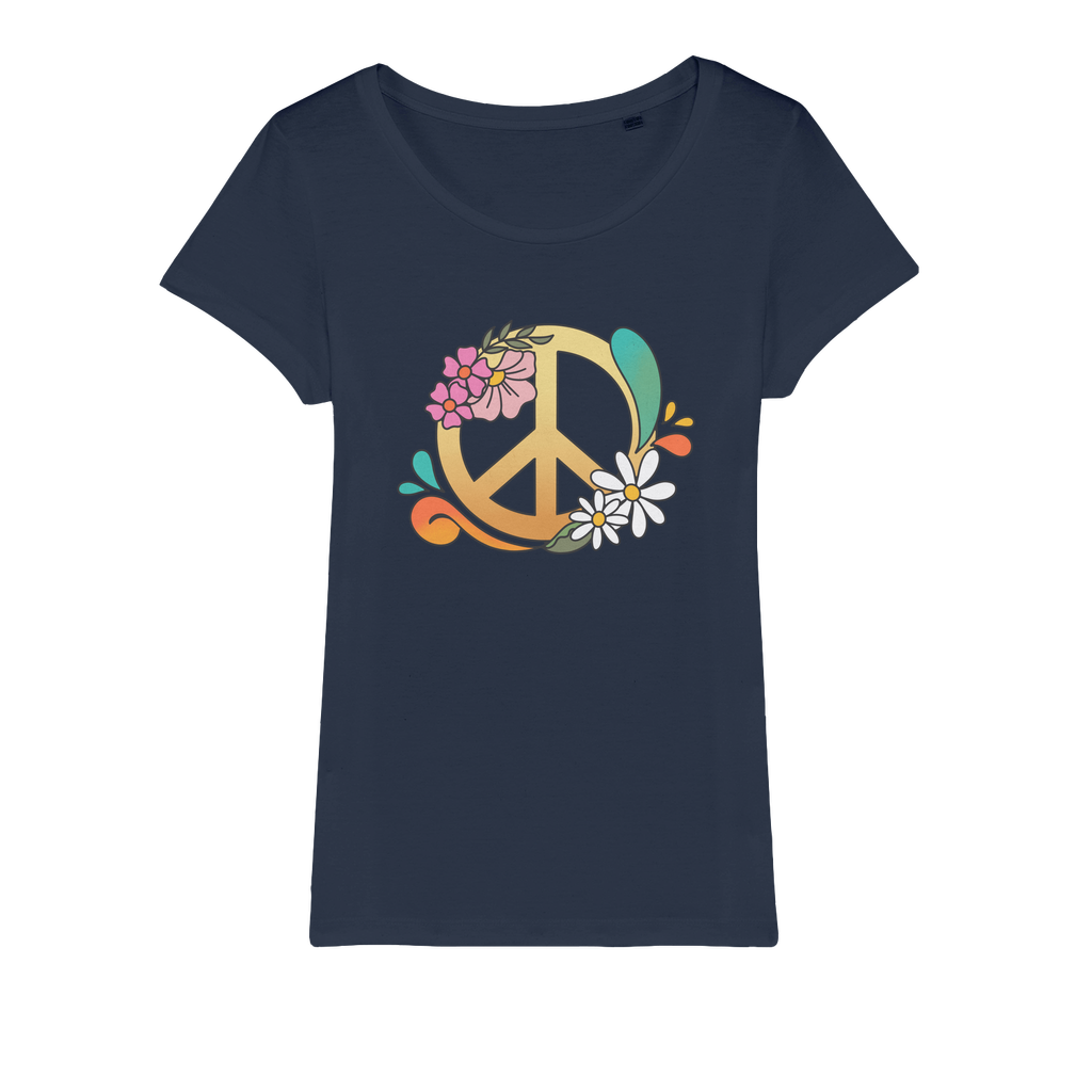 Boho Peace Organic Jersey Womens T-Shirt