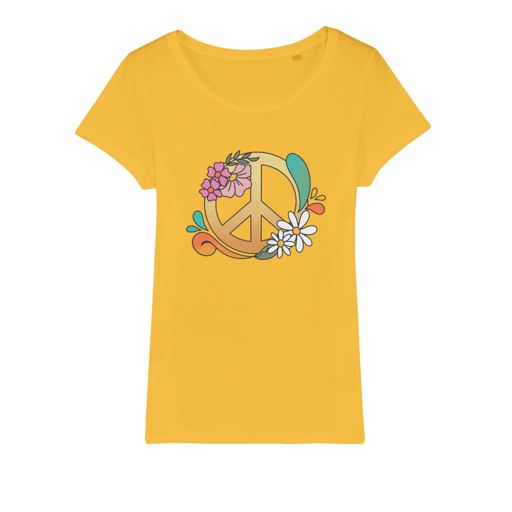 Boho Peace Organic Jersey Womens T-Shirt