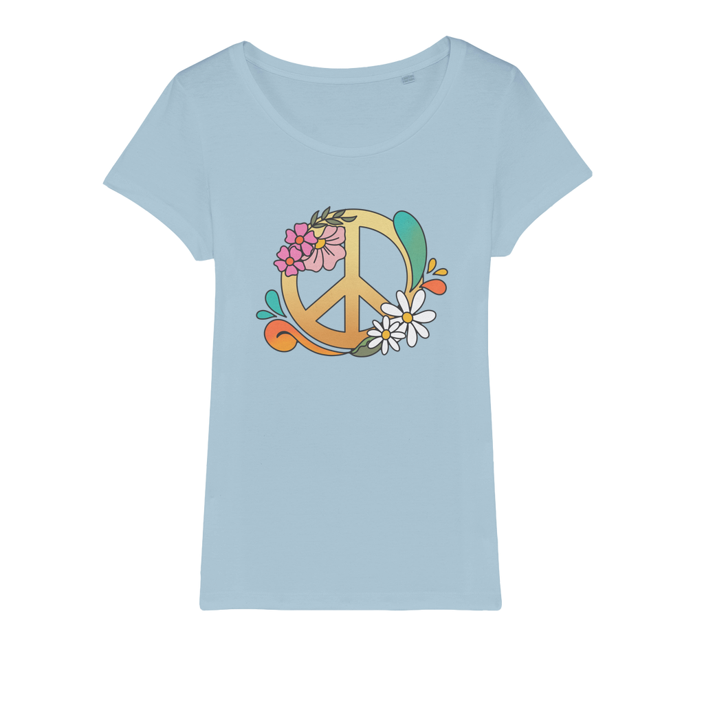Boho Peace Organic Jersey Womens T-Shirt