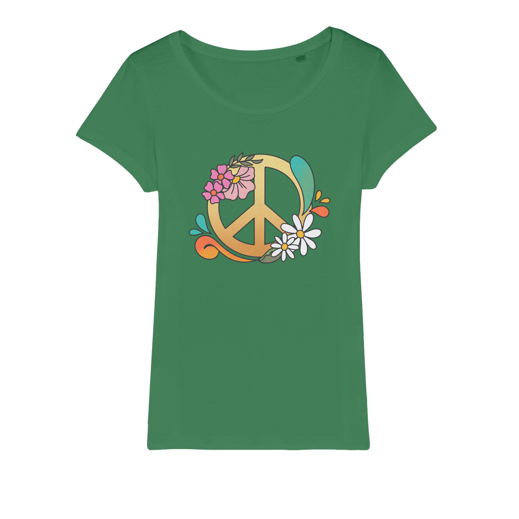 Boho Peace Organic Jersey Womens T-Shirt