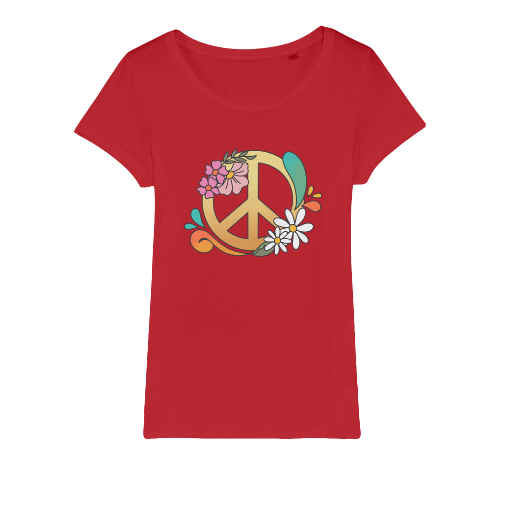 Boho Peace Organic Jersey Womens T-Shirt