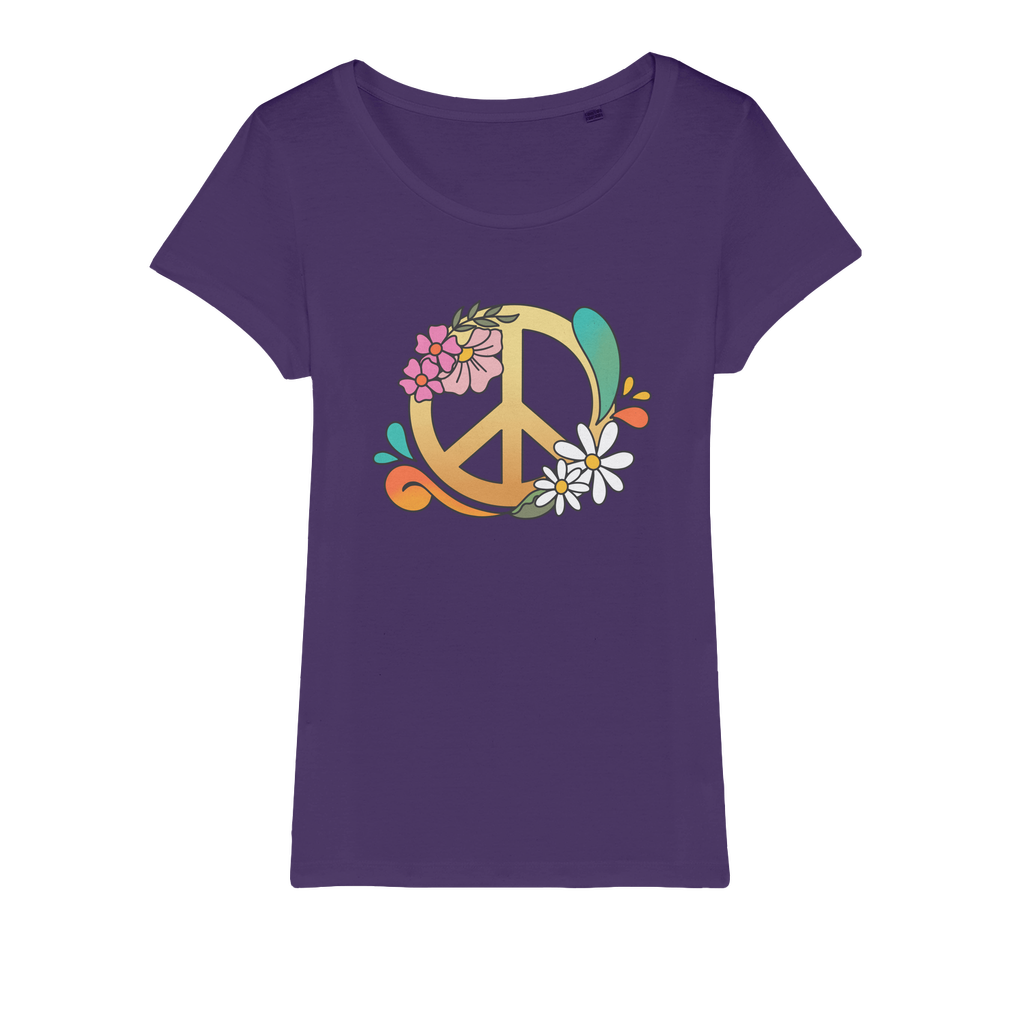 Boho Peace Organic Jersey Womens T-Shirt