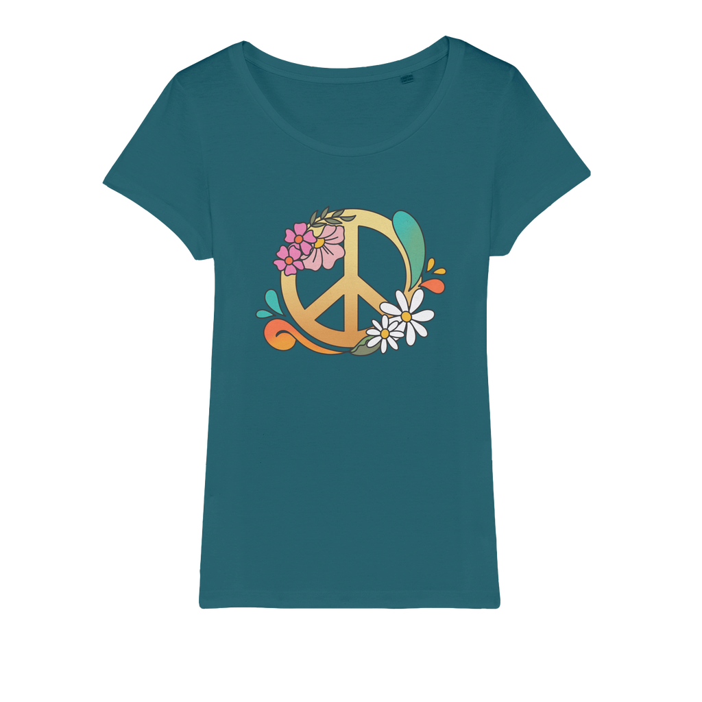 Boho Peace Organic Jersey Womens T-Shirt