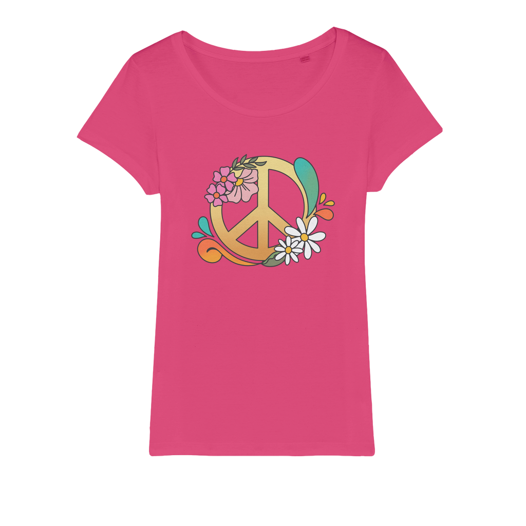 Boho Peace Organic Jersey Womens T-Shirt