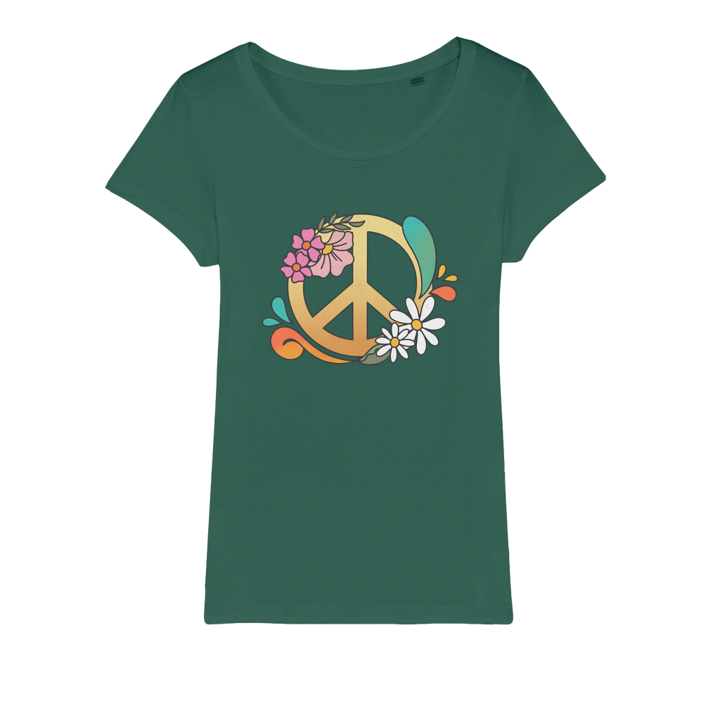Boho Peace Organic Jersey Womens T-Shirt