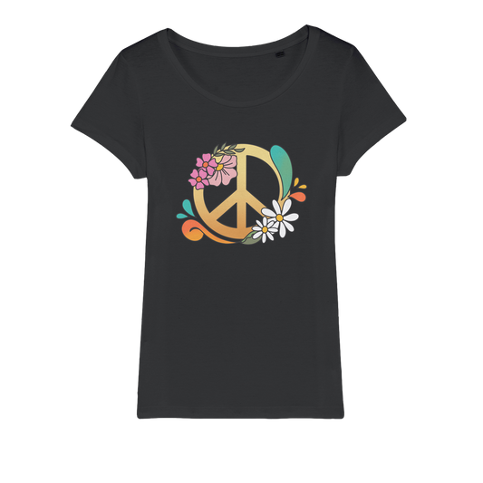 Boho Peace Organic Jersey Womens T-Shirt