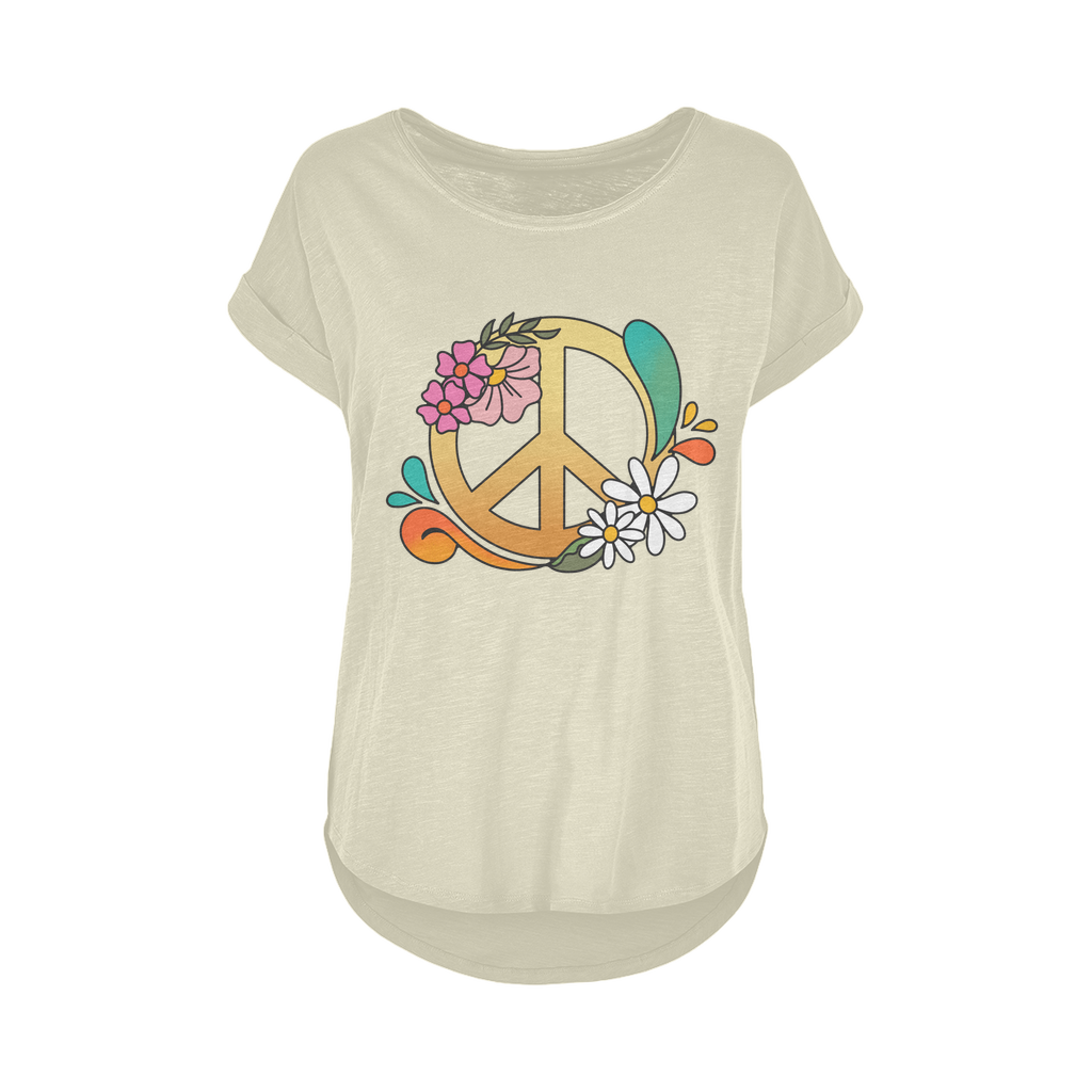 Boho Peace Women's Long Slub T-Shirt XS-5XL