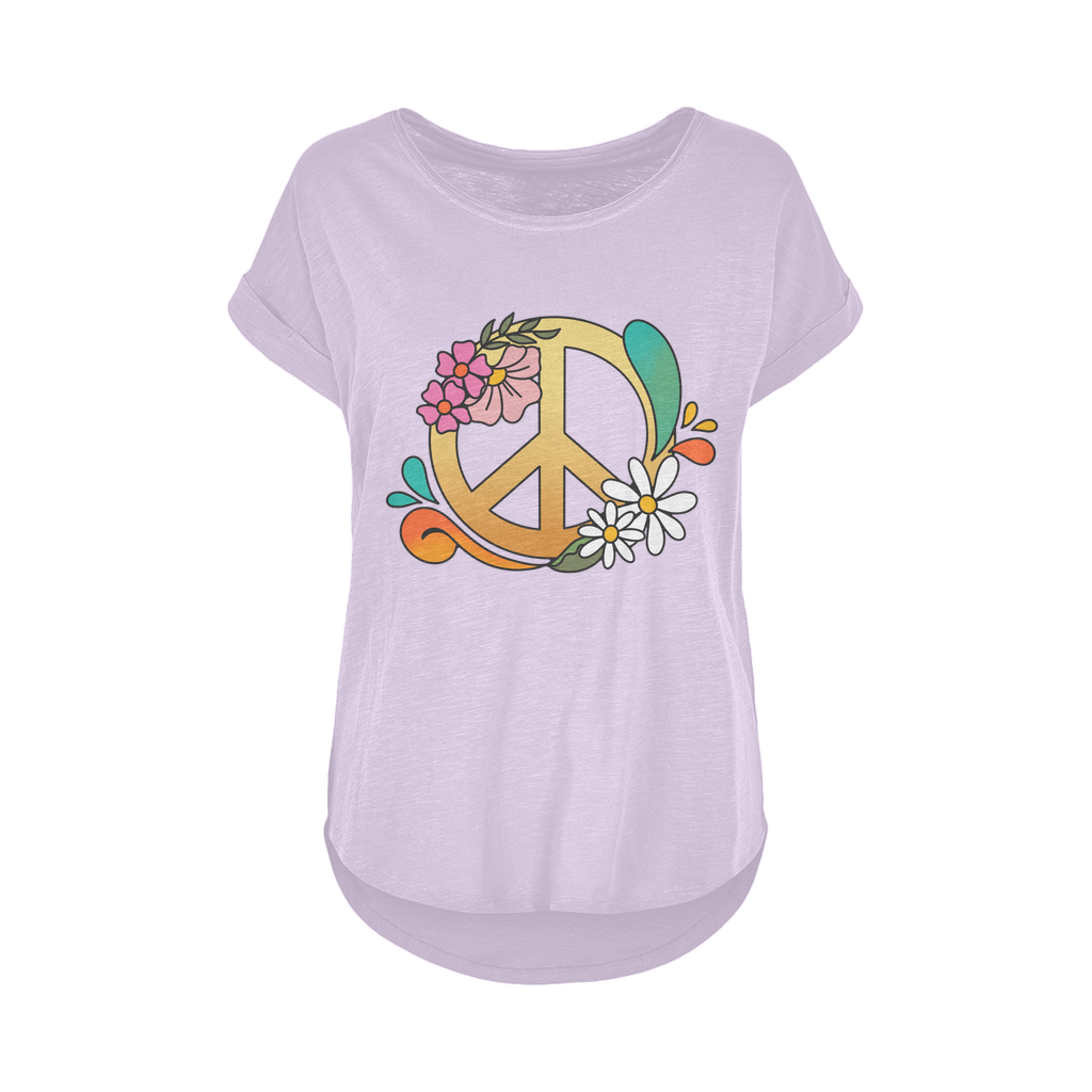 Boho Peace Women's Long Slub T-Shirt XS-5XL