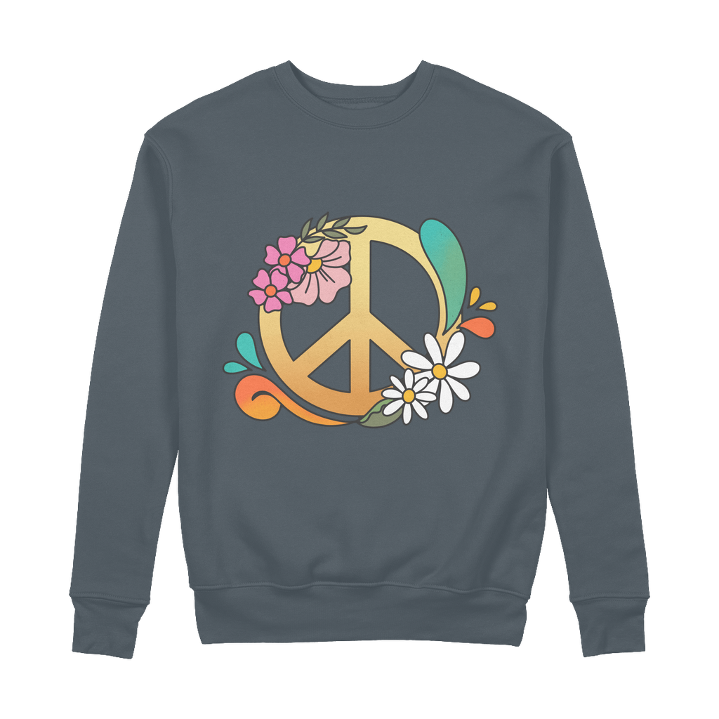 Boho Peace 100% Organic Cotton Sweatshirt