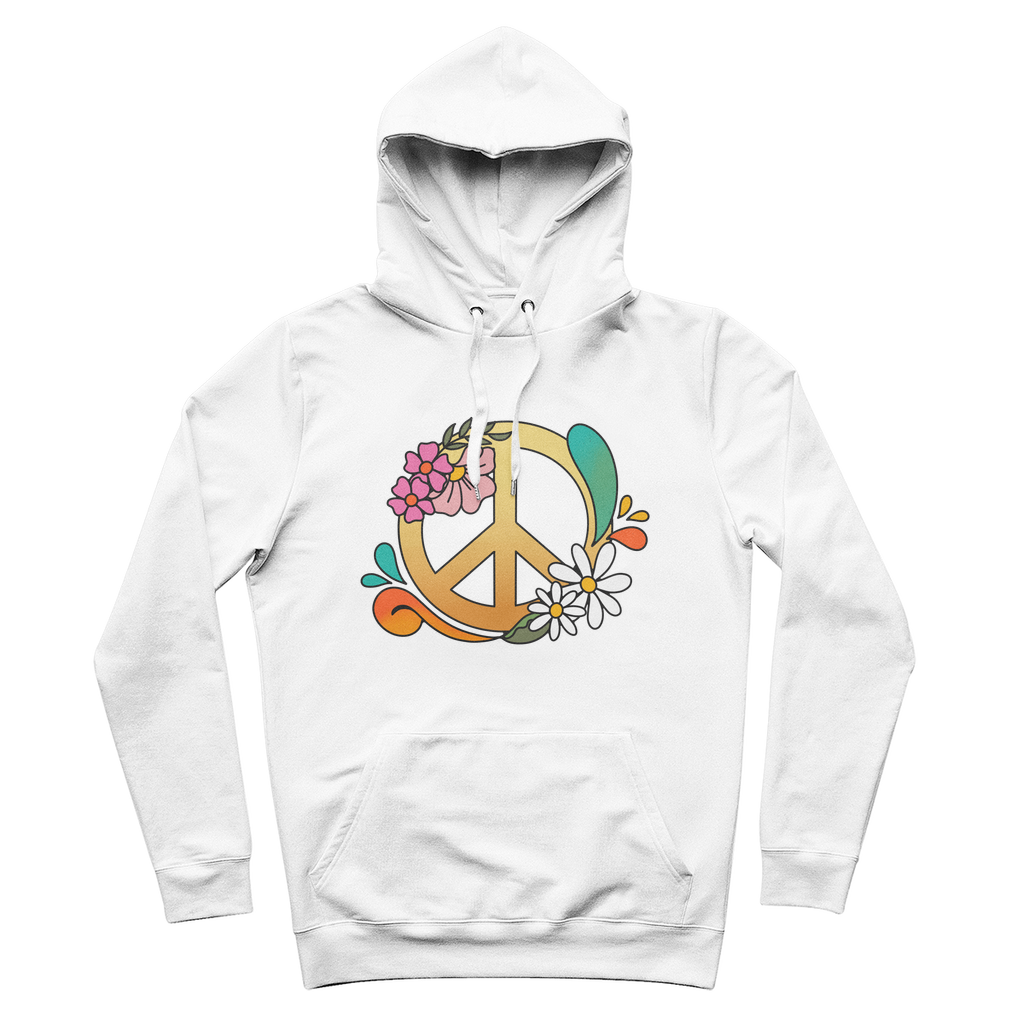 Boho Peace 100% Organic Cotton Hoodie