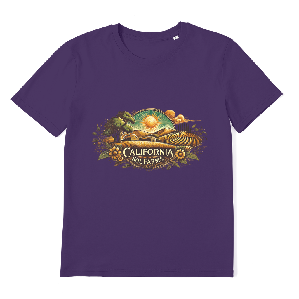 California Sol Farms Premium Organic Adult T-Shirt