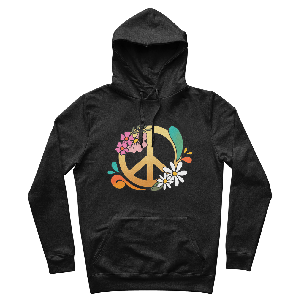 Boho Peace 100% Organic Cotton Hoodie