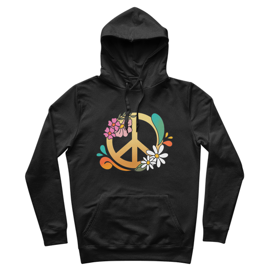 Boho Peace 100% Organic Cotton Hoodie