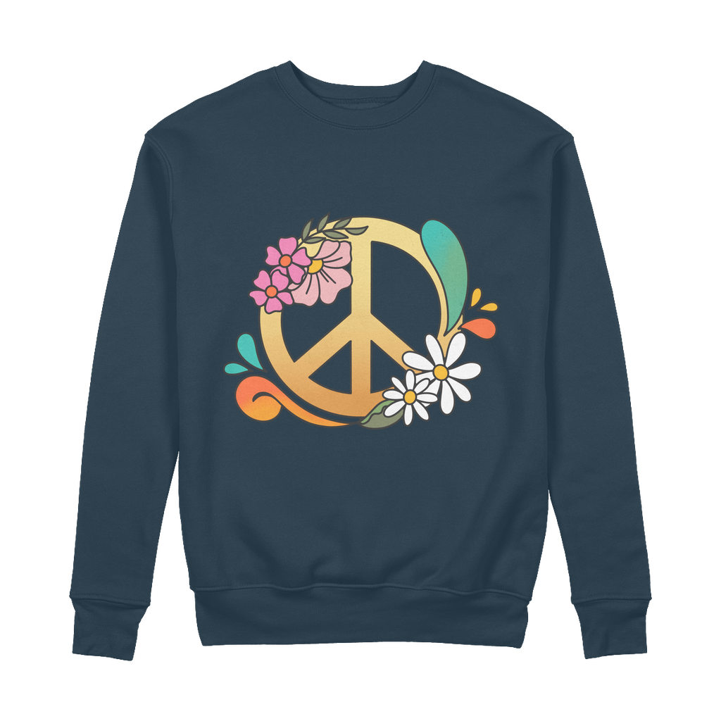 Boho Peace 100% Organic Cotton Sweatshirt