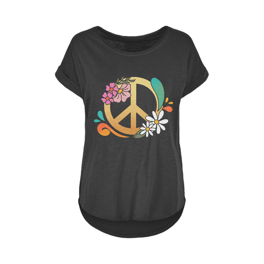 Boho Peace Women's Long Slub T-Shirt XS-5XL