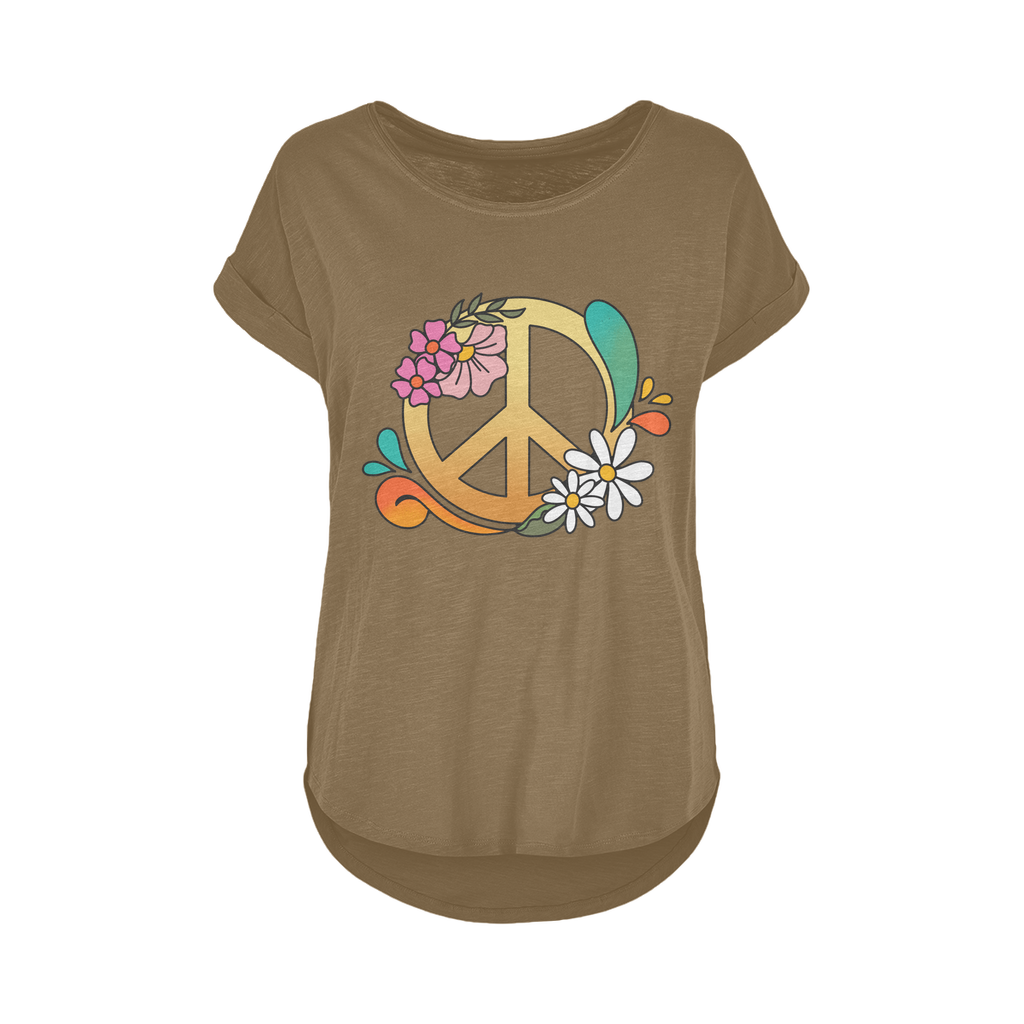 Boho Peace Women's Long Slub T-Shirt XS-5XL